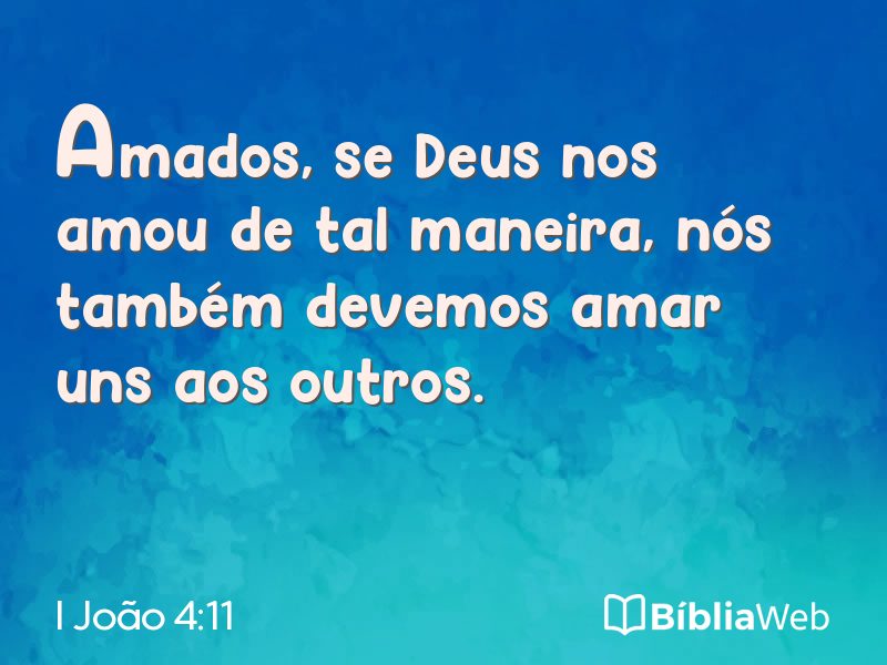 I João 4:11 em imagem para compartilhar