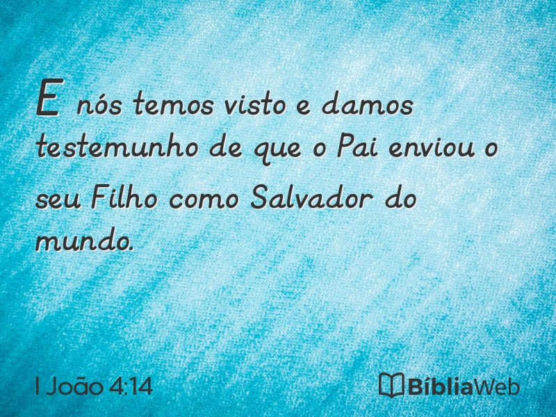 I João 4:14 em imagem para compartilhar