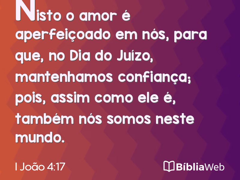 I João 4:17 em imagem para compartilhar