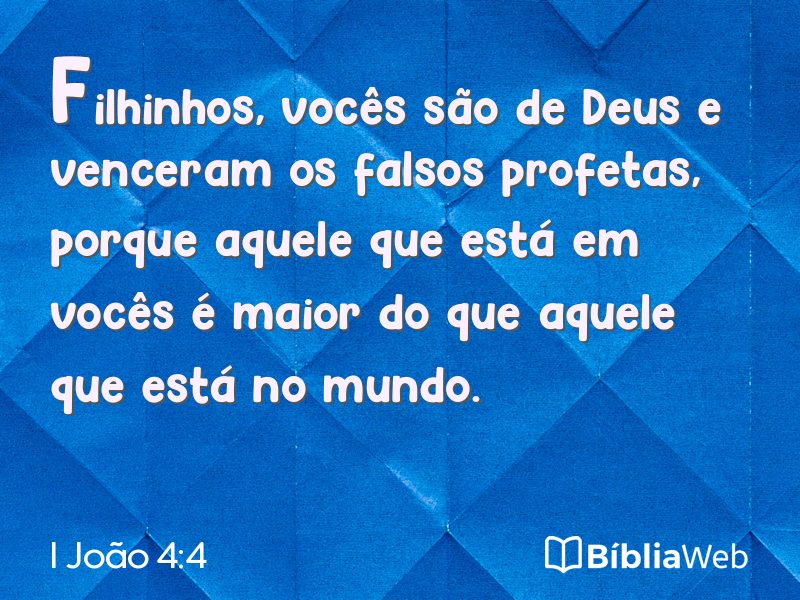 I João 4:4 em imagem para compartilhar
