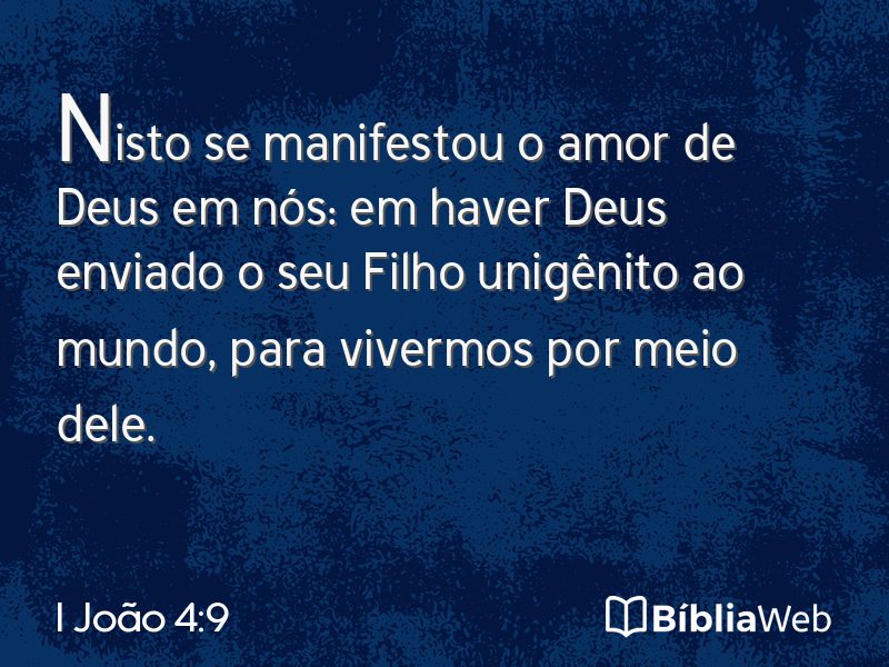 I João 4:9 em imagem para compartilhar