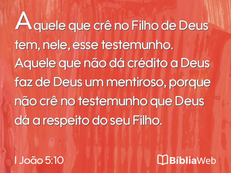 I João 5:10 em imagem para compartilhar