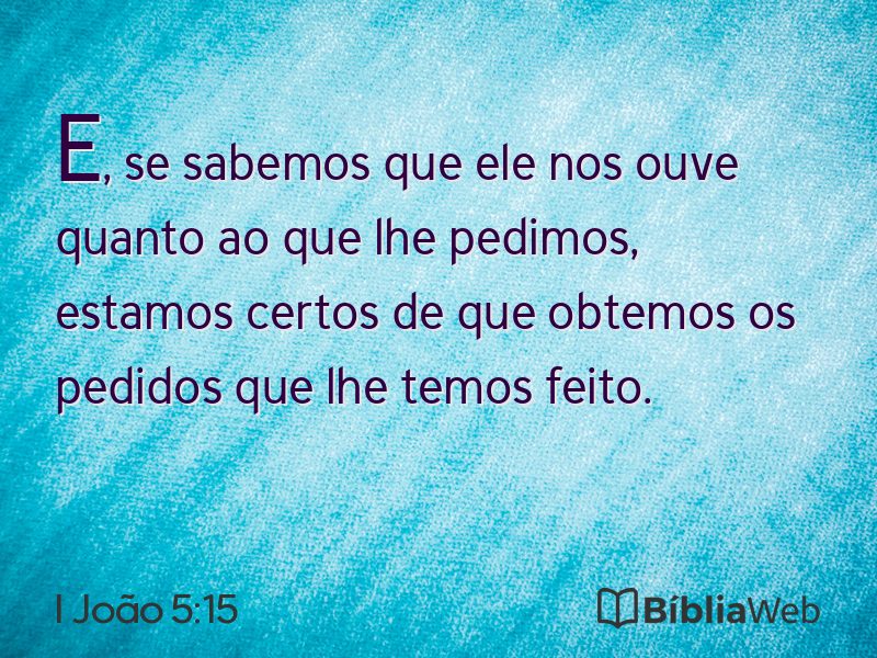I João 5:15 em imagem para compartilhar