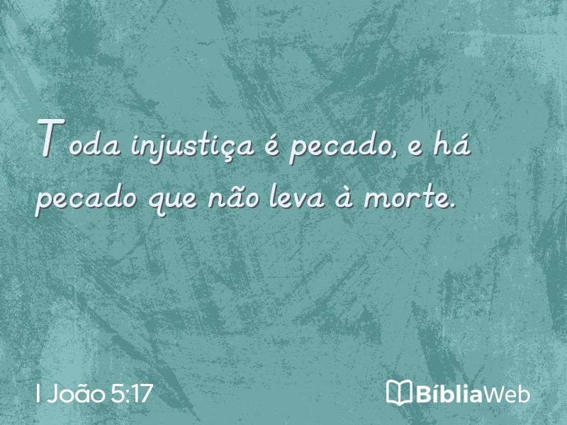 I João 5:17 em imagem para compartilhar