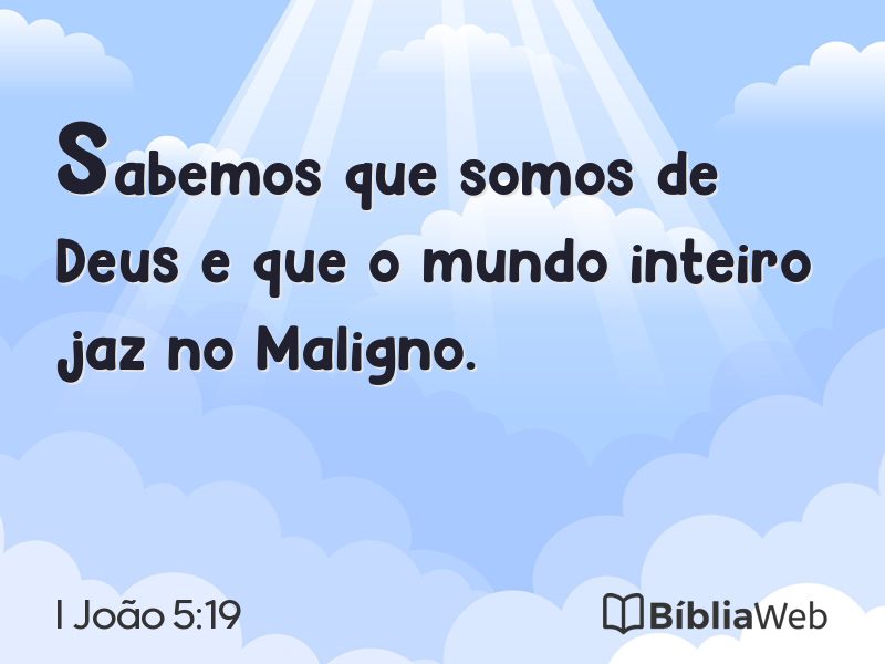 I João 5:19 em imagem para compartilhar