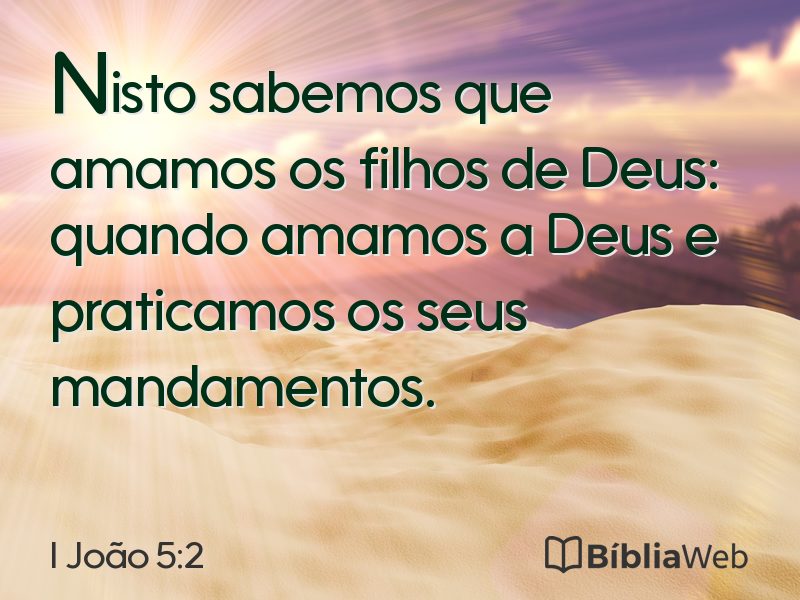 I João 5:2 em imagem para compartilhar