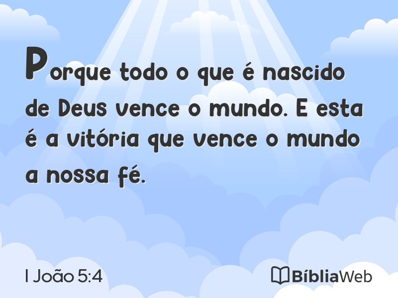 I João 5:4 em imagem para compartilhar