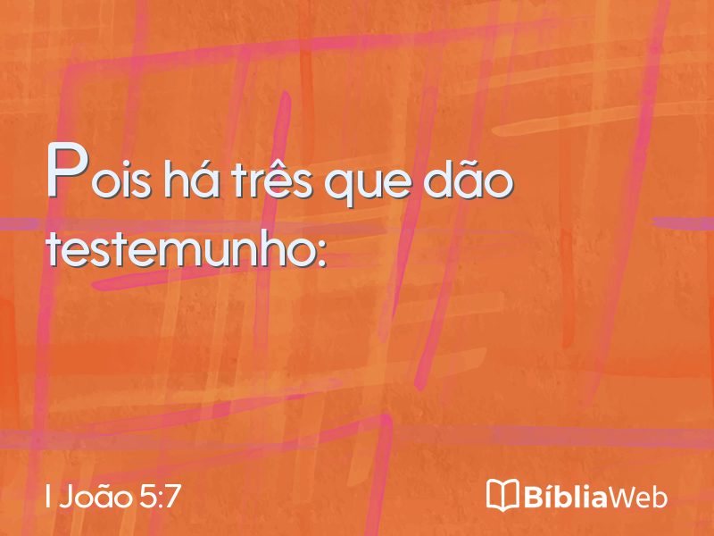 I João 5:7 em imagem para compartilhar