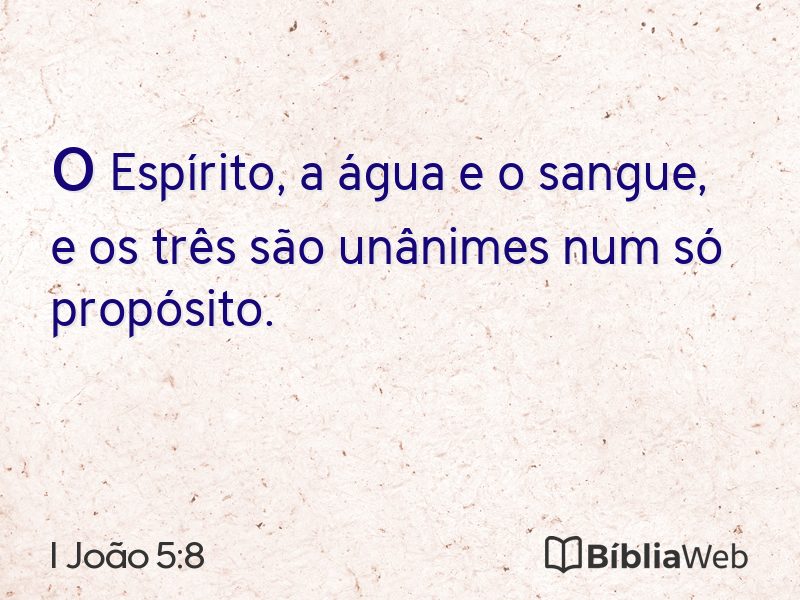 I João 5:8 em imagem para compartilhar