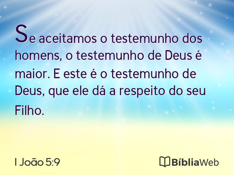 I João 5:9 em imagem para compartilhar