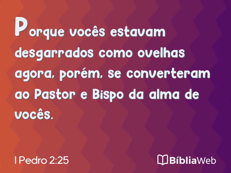 I Pedro 2:25 em imagem para compartilhar