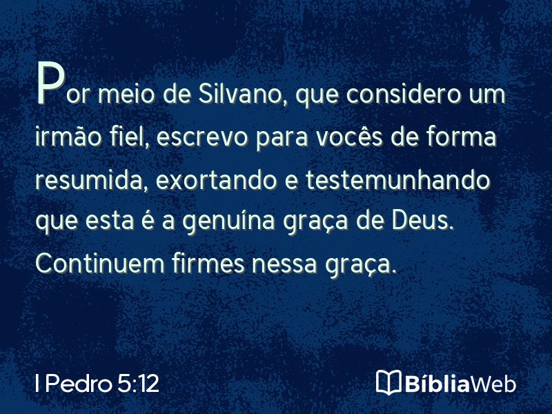 I Pedro 5:12 em imagem para compartilhar