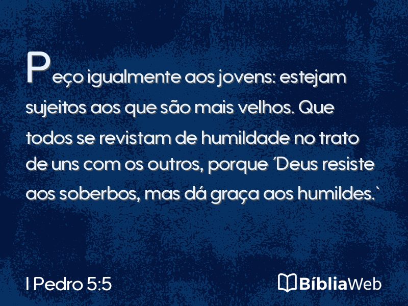 I Pedro 5:5 em imagem para compartilhar