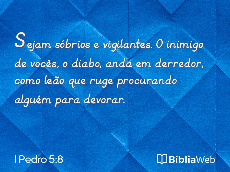 I Pedro 5:8 em imagem para compartilhar