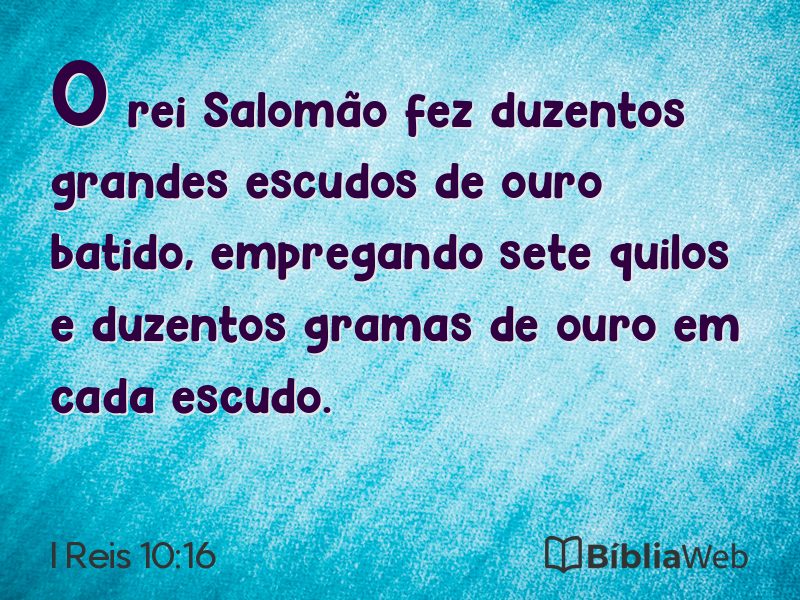 I Reis 10:16 em imagem para compartilhar