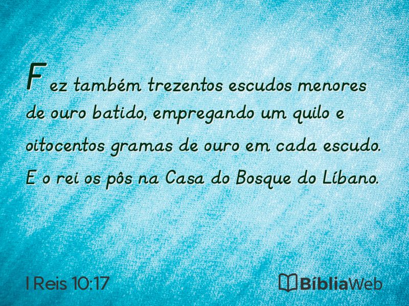 I Reis 10:17 em imagem para compartilhar