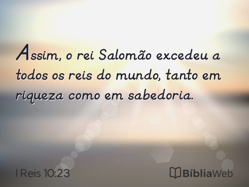 I Reis 10:23 em imagem para compartilhar