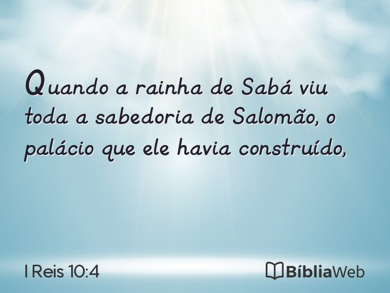 I Reis 10:4 em imagem para compartilhar