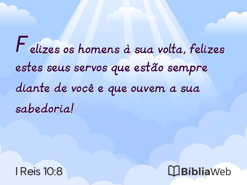 I Reis 10:8 em imagem para compartilhar