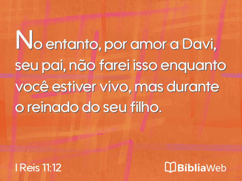 I Reis 11:12 em imagem para compartilhar