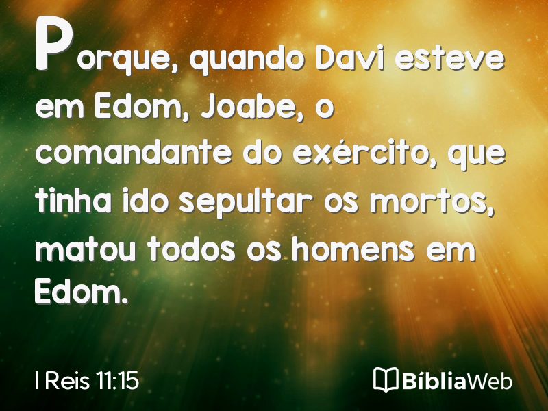 I Reis 11:15 em imagem para compartilhar