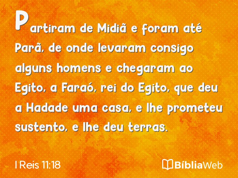I Reis 11:18 em imagem para compartilhar