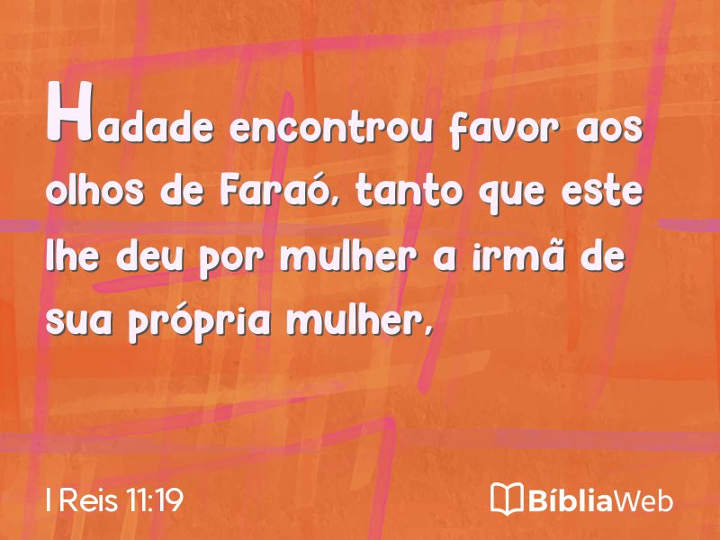 I Reis 11:19 em imagem para compartilhar