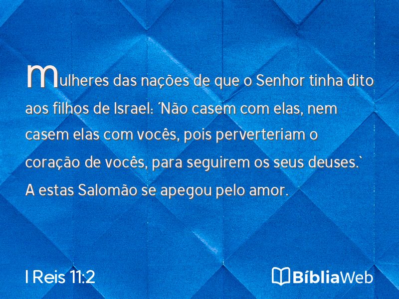 I Reis 11:2 em imagem para compartilhar