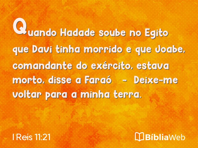 I Reis 11:21 em imagem para compartilhar