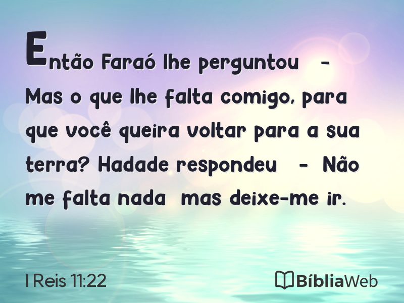 I Reis 11:22 em imagem para compartilhar
