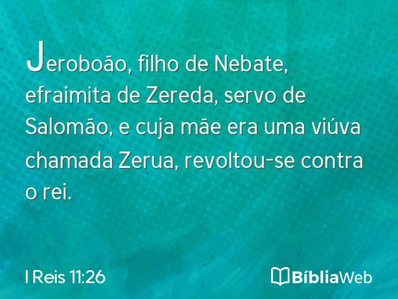 I Reis 11:26 em imagem para compartilhar