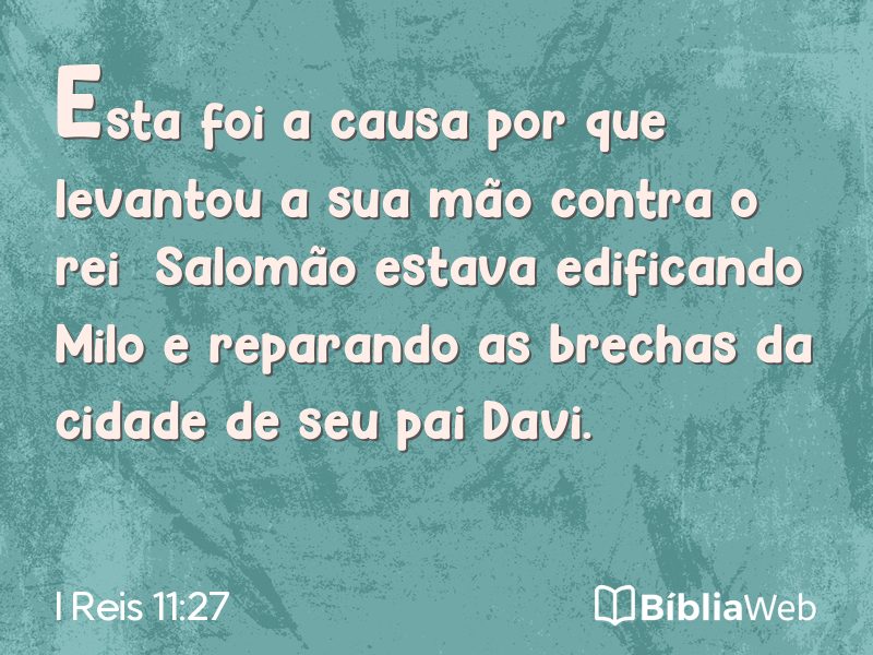 I Reis 11:27 em imagem para compartilhar