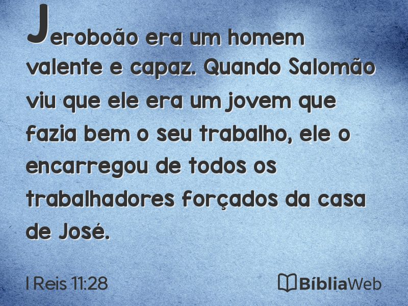 I Reis 11:28 em imagem para compartilhar