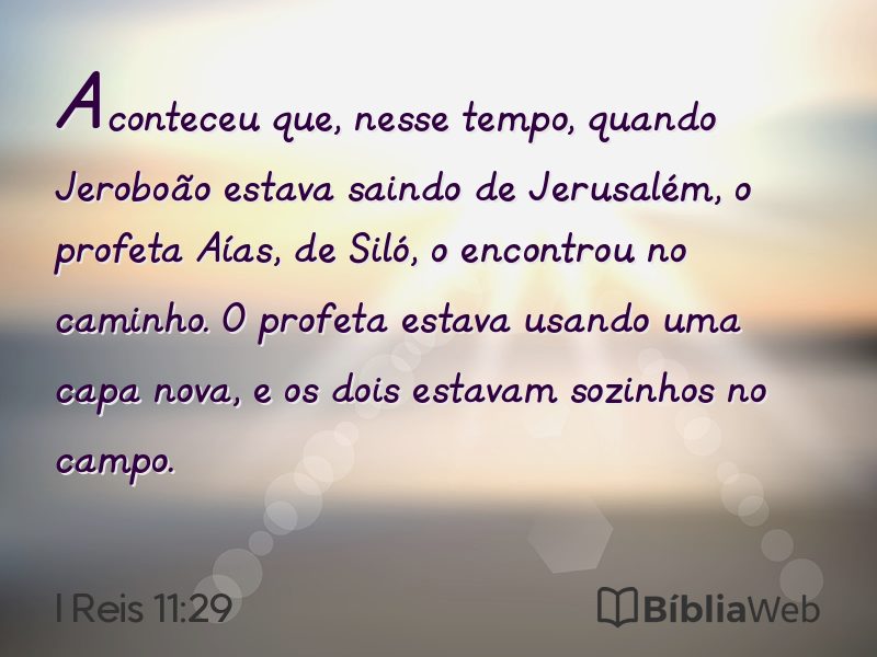 I Reis 11:29 em imagem para compartilhar