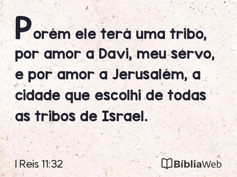 I Reis 11:32 em imagem para compartilhar