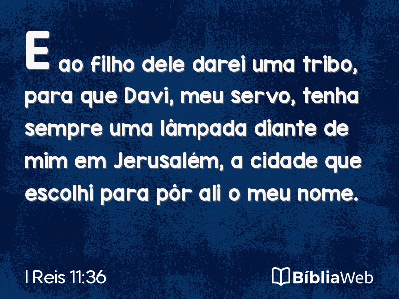 I Reis 11:36 em imagem para compartilhar