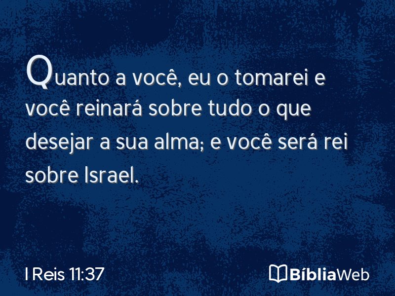 I Reis 11:37 em imagem para compartilhar