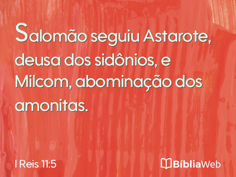 I Reis 11:5 em imagem para compartilhar