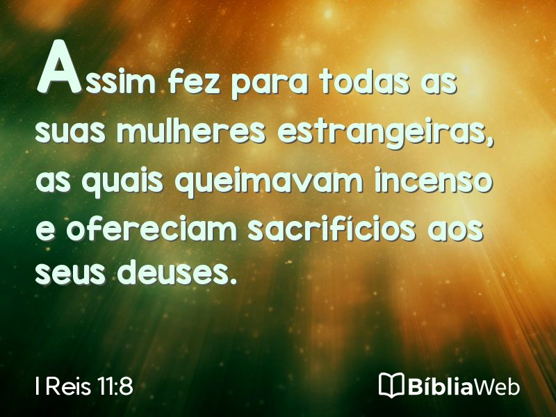 I Reis 11:8 em imagem para compartilhar