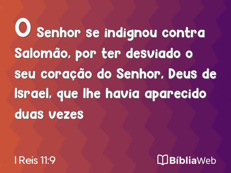 I Reis 11:9 em imagem para compartilhar