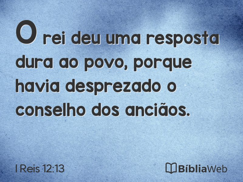 I Reis 12:13 em imagem para compartilhar