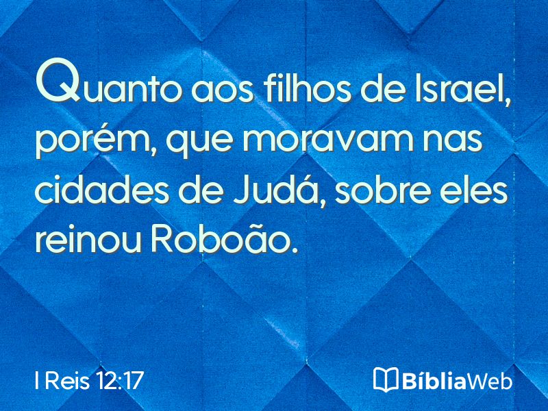 I Reis 12:17 em imagem para compartilhar