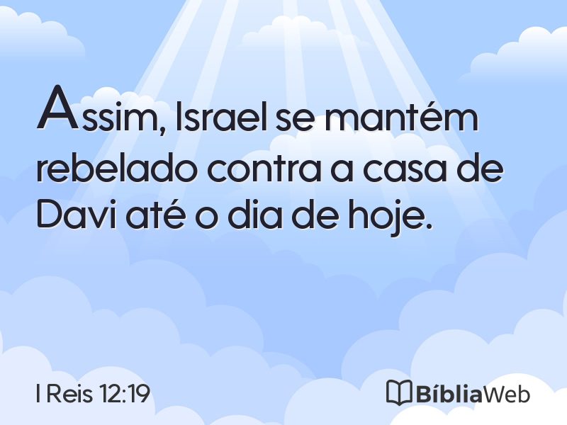 I Reis 12:19 em imagem para compartilhar