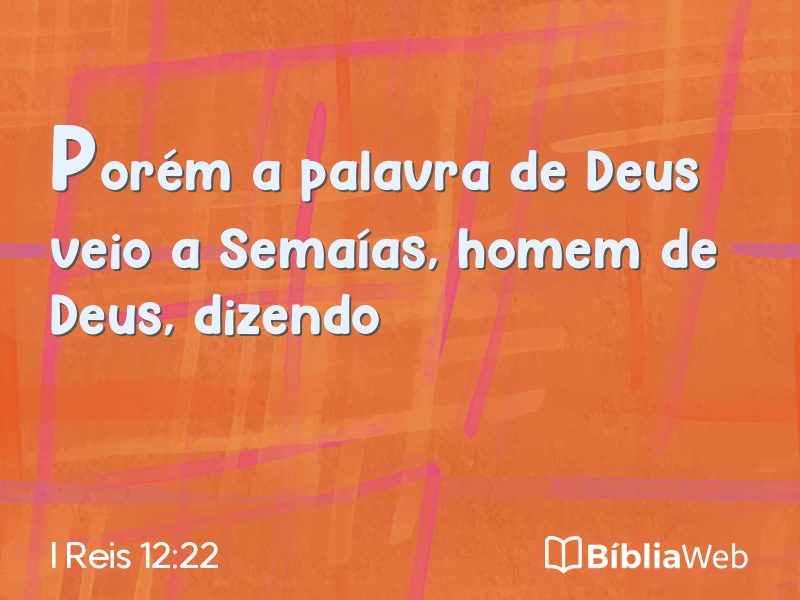 I Reis 12:22 em imagem para compartilhar