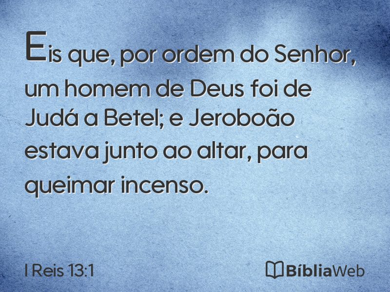 I Reis 13:1 em imagem para compartilhar