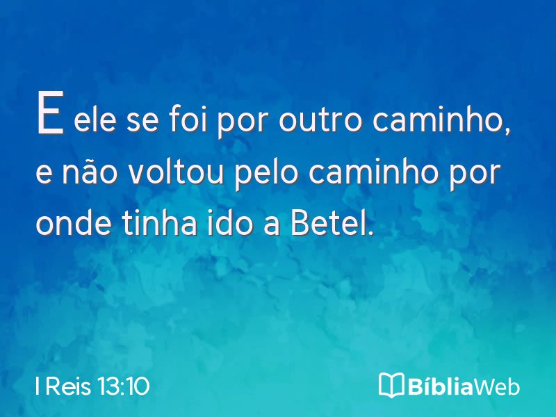I Reis 13:10 em imagem para compartilhar