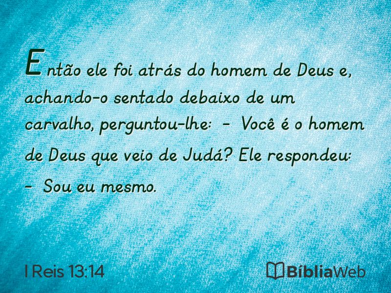 I Reis 13:14 em imagem para compartilhar