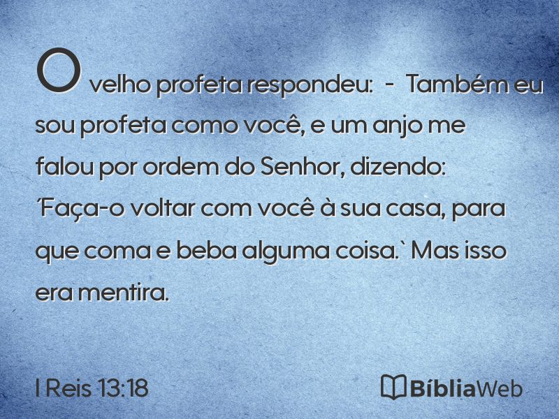 I Reis 13:18 em imagem para compartilhar