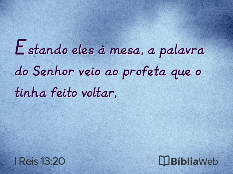 I Reis 13:20 em imagem para compartilhar