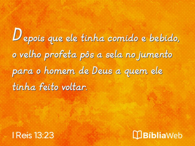 I Reis 13:23 em imagem para compartilhar